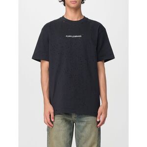 Purple T-Shirt Men Black
